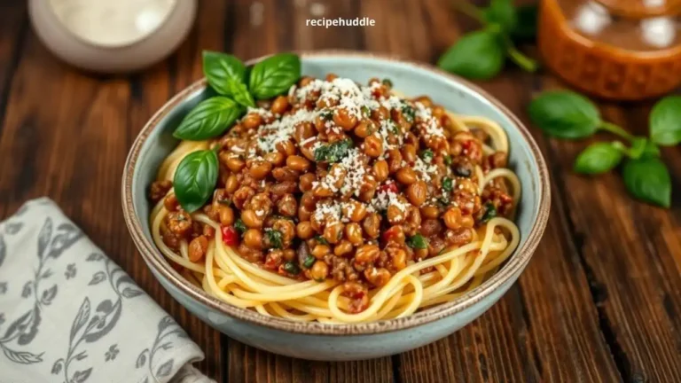 Mushroom Lentil Bolognese