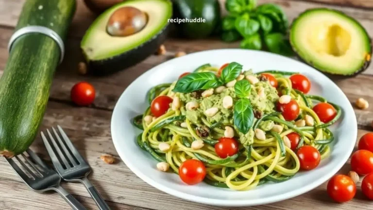 Zucchini Noodles with Avocado Pesto