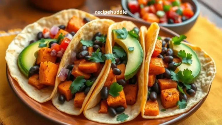 sweet potato and black bean tacos