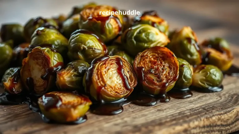 Roasted Brussels sprouts with balsamic glaze