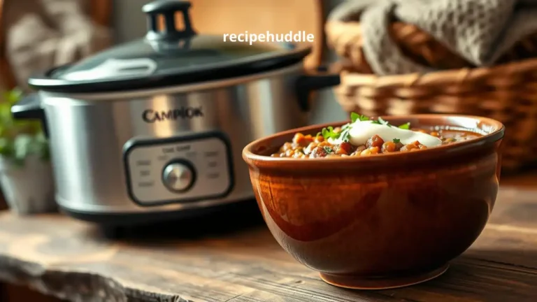 slow cooker lentil soup dinner
