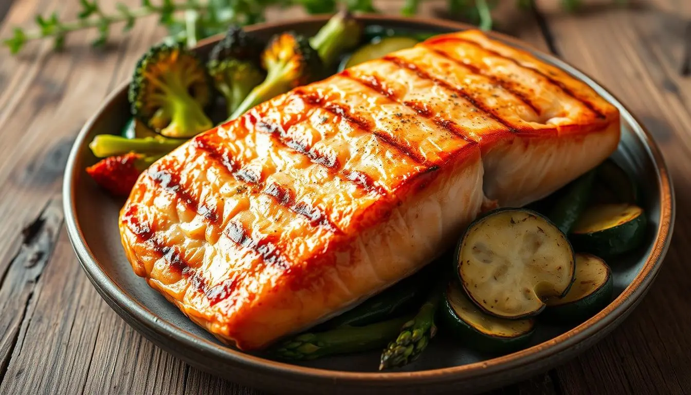 Grilled Salmon with Vegetables
