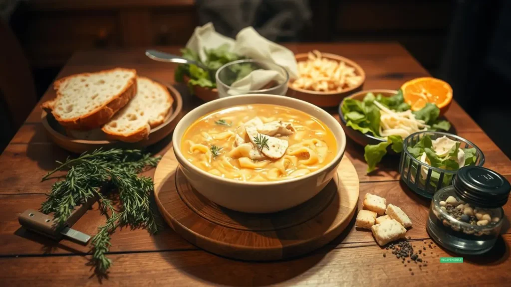 serving suggestions for chicken noodle soup