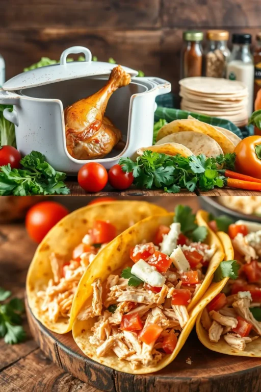 Easy Chicken Ranch Crock Pot Tacos Recipe