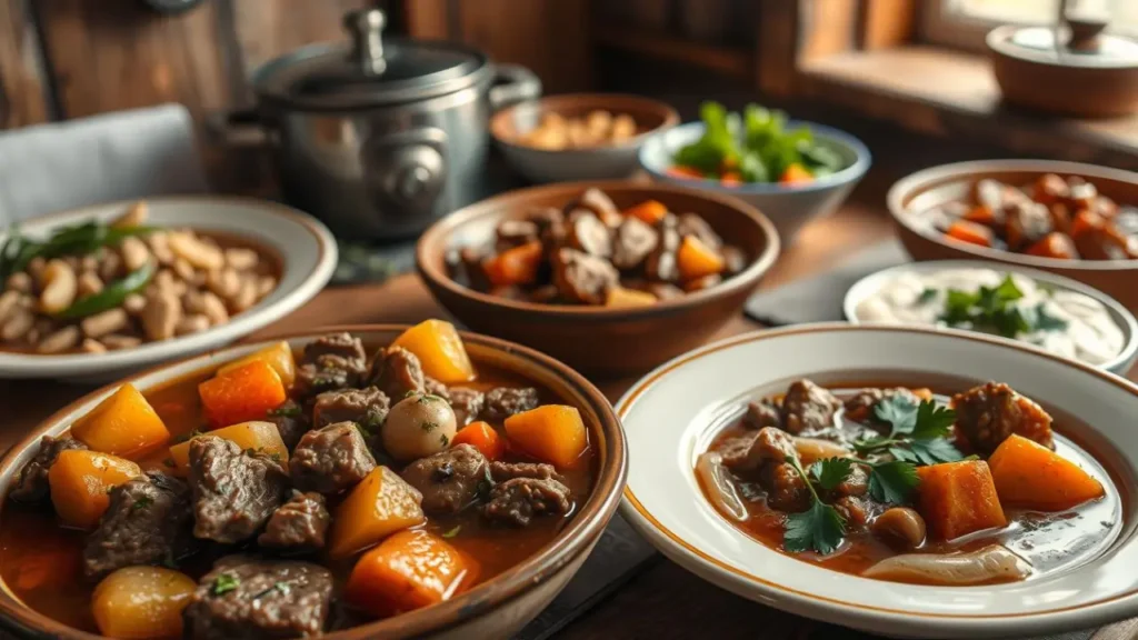 Slow cooker beef stew variations